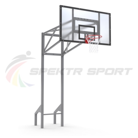 Купить Стойка баскетбольная уличная усиленная со щитом из оргстекла, кольцом и сеткой SP D 413 в Змеиногорске 